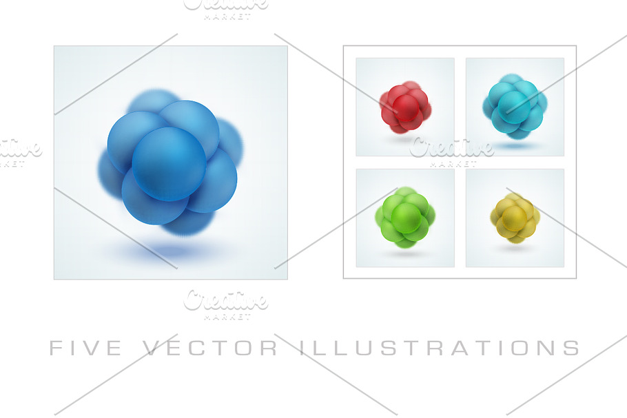 Abstract molecular structures in Objects - product preview 8