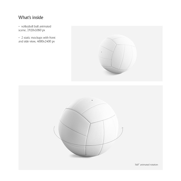 Volleyball Ball Animated Mockup in Product Mockups - product preview 2