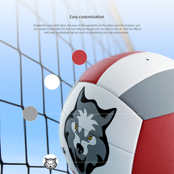 Volleyball Ball Animated Mockup in Product Mockups - product preview 3