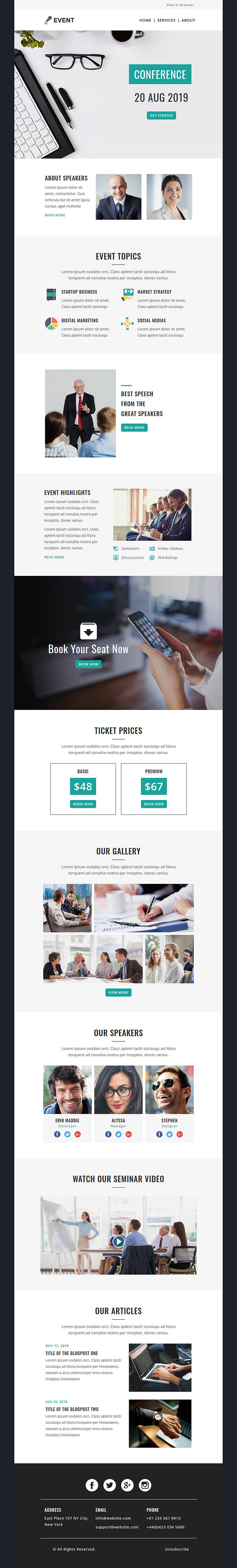 EVENT- Responsive Email Template in StampReady Templates - product preview 1