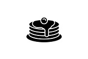 Pancake stack black icon