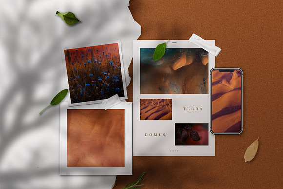 Copper Realistic Moodboard Mockups in Branding Mockups - product preview 1
