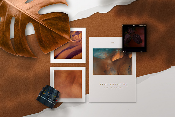 Copper Realistic Moodboard Mockups in Branding Mockups - product preview 3