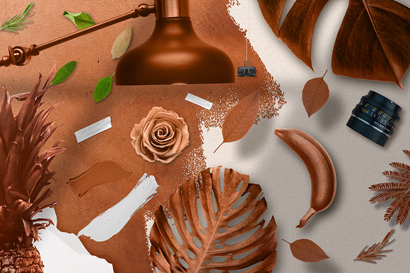 Copper Realistic Moodboard Mockups in Branding Mockups - product preview 6
