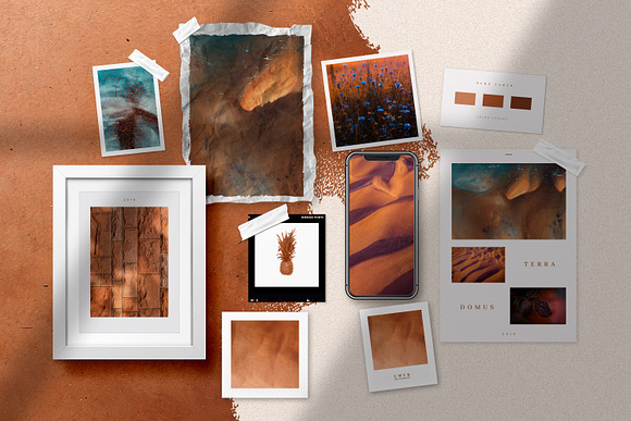 Copper Realistic Moodboard Mockups in Branding Mockups - product preview 8