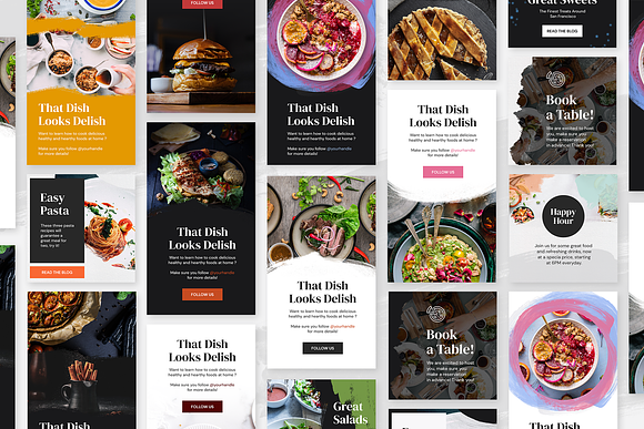 Delish - Foodie Instagram Kit in Instagram Templates - product preview 2