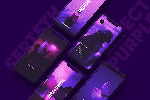 Perfect Purple Social Media Kit in Social Media Templates - product preview 1