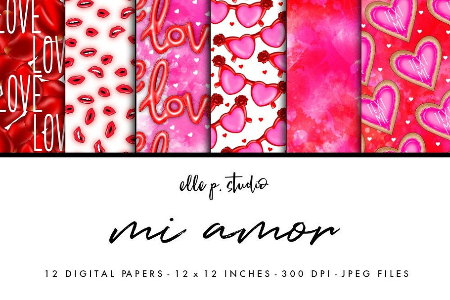 Valentine's Day Digital Papers
