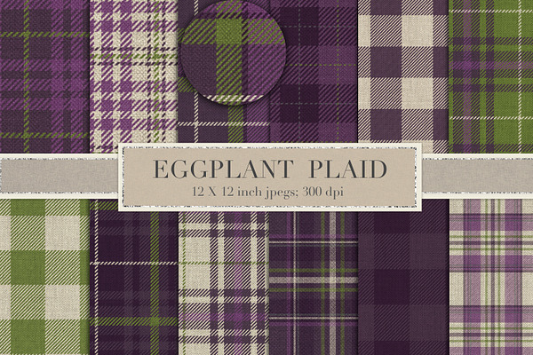 Eggplant plaid