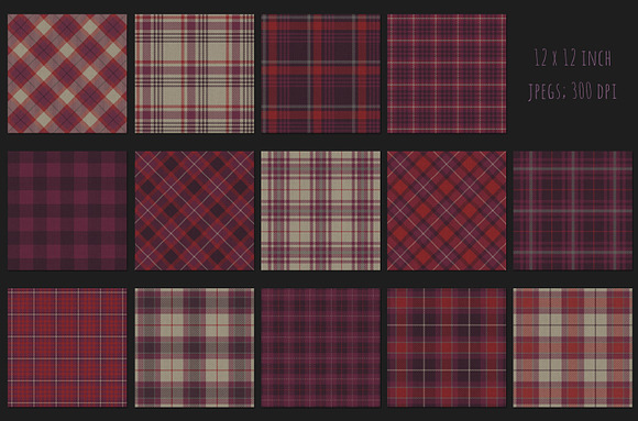 Pomegranate plaid backgrounds in Textures - product preview 1