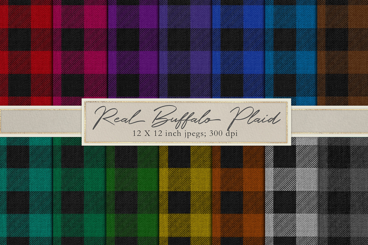Real buffalo plaid backgrounds in Patterns - product preview 8