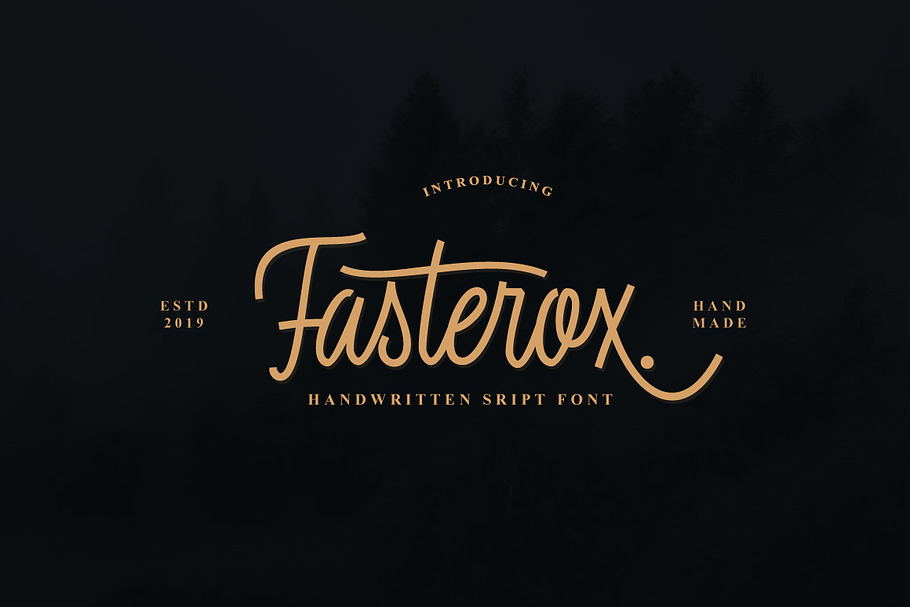 Fasterox Script in Script Fonts - product preview 8
