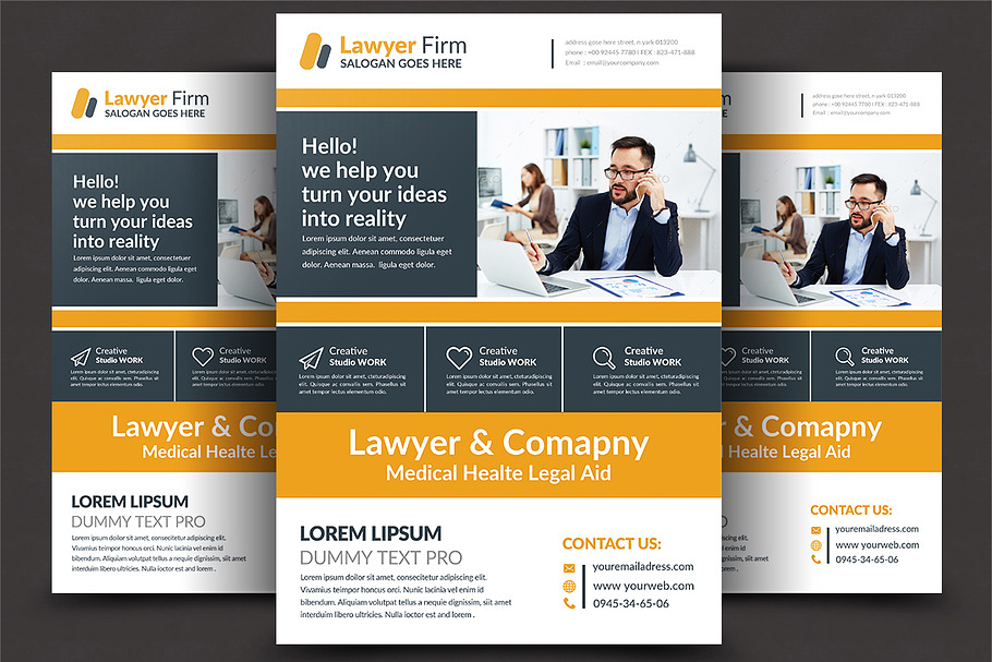 Lawyer Firm Business Flyer Template