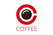 Coffee cup logo design. Letter "C".
