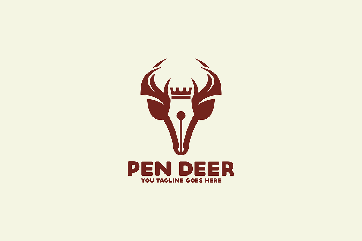 Pen and Deer Logo in Logo Templates - product preview 8