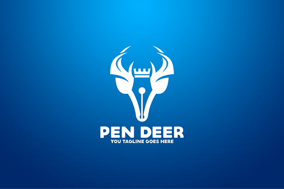 Pen and Deer Logo in Logo Templates - product preview 2
