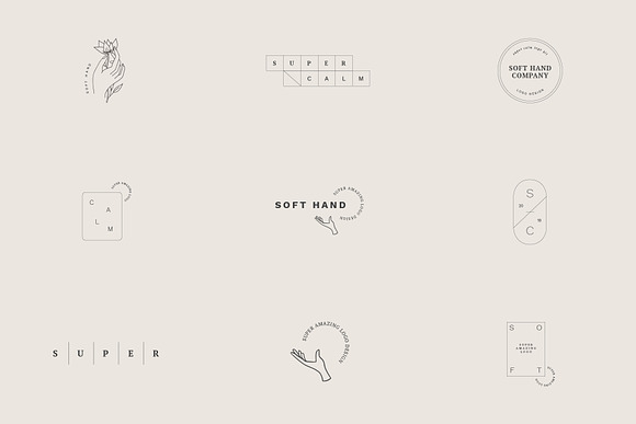 Soft Hand Logo Template Kit in Logo Templates - product preview 2
