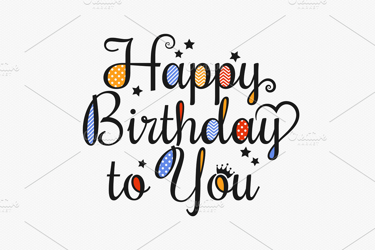 Happy birthday card lettering. in Objects - product preview 8