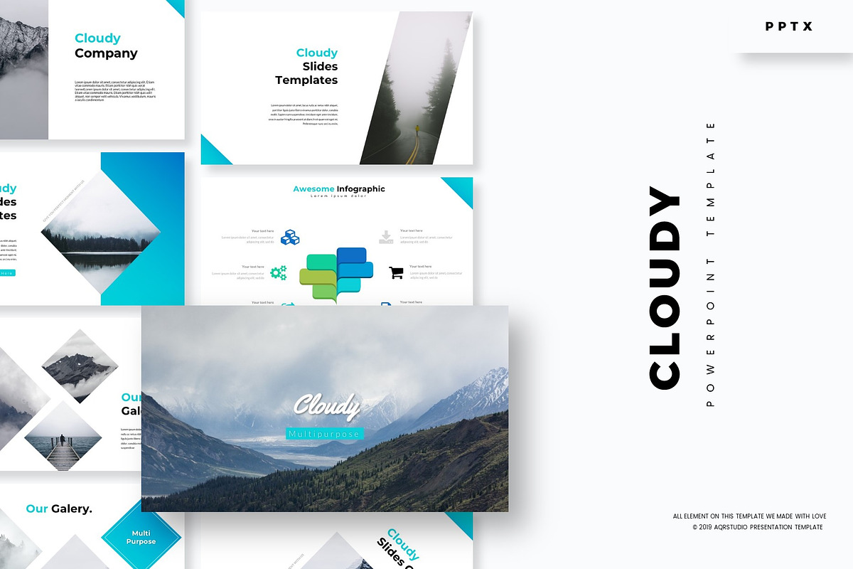 Cloudy - Powerpoint Template in PowerPoint Templates - product preview 8