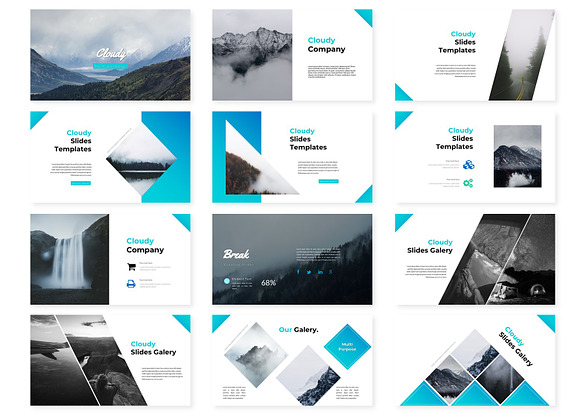 Cloudy - Powerpoint Template in PowerPoint Templates - product preview 1