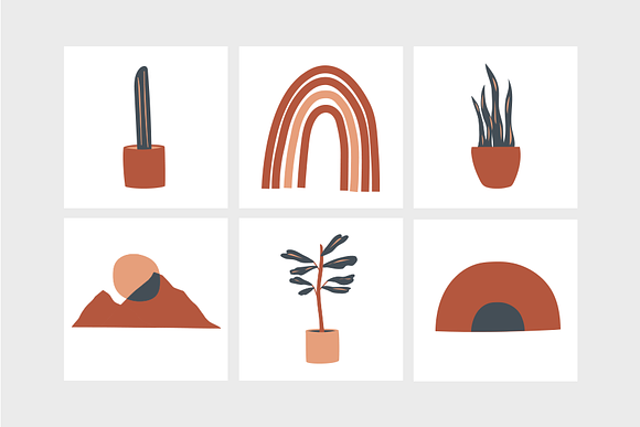 Red Rock Modern Elements in Illustrations - product preview 1