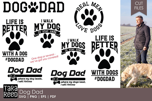Dog Dad - Dog SVG and Cut Files
