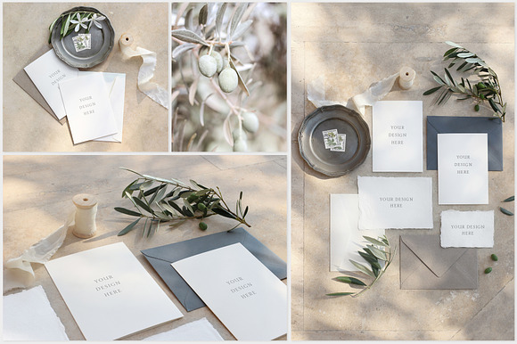 Summer Olive wedding mockups, photos in Print Mockups - product preview 1