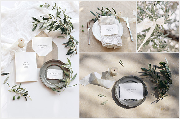 Summer Olive wedding mockups, photos in Print Mockups - product preview 2