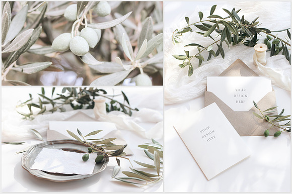 Summer Olive wedding mockups, photos in Print Mockups - product preview 3