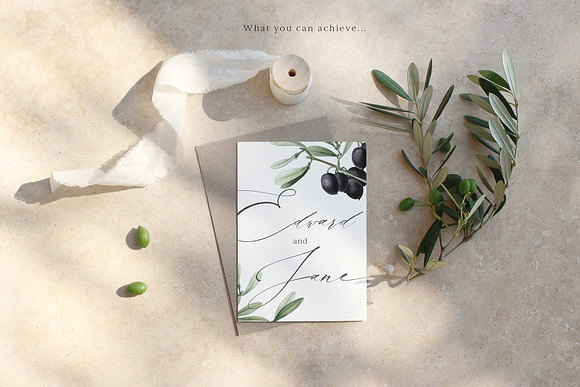 Summer Olive wedding mockups, photos in Print Mockups - product preview 5