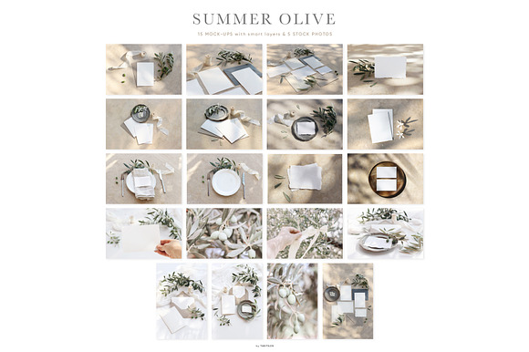 Summer Olive wedding mockups, photos in Print Mockups - product preview 6