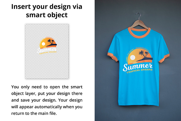 Ringer T-shirt Mockup in Product Mockups - product preview 1