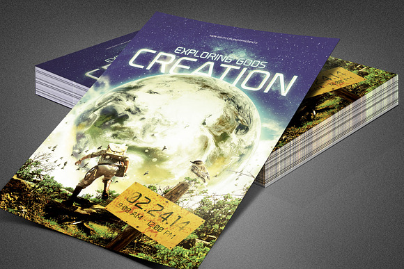 Exploring Creation Church Flyer in Invitation Templates - product preview 1