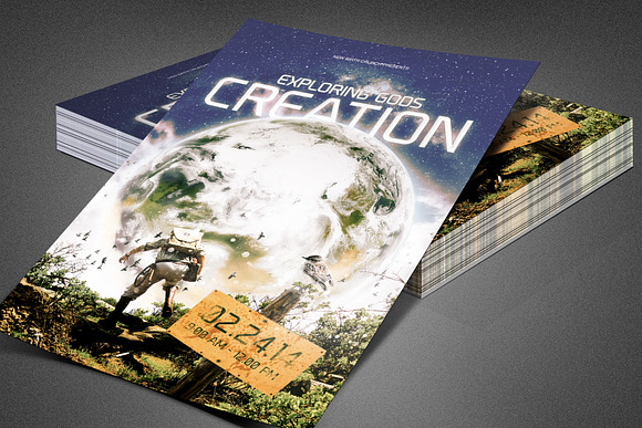 Exploring Creation Church Flyer in Invitation Templates - product preview 2