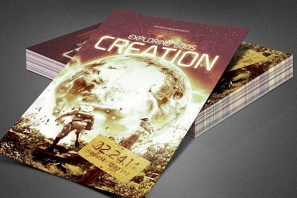 Exploring Creation Church Flyer in Invitation Templates - product preview 3