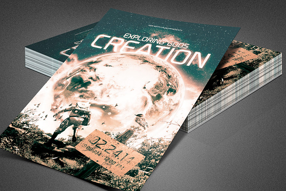 Exploring Creation Church Flyer in Invitation Templates - product preview 4