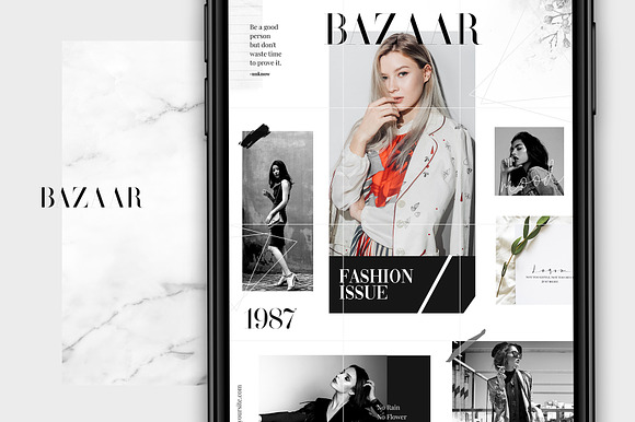 Bazaar - Instagram puzzle in Instagram Templates - product preview 3