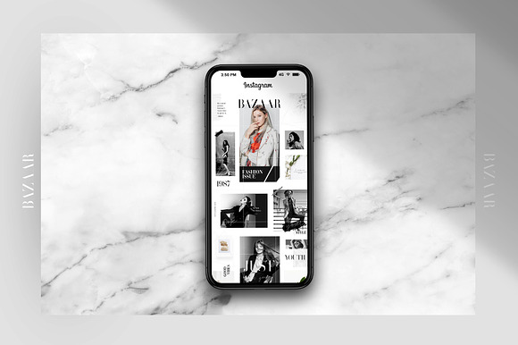 Bazaar - Instagram puzzle in Instagram Templates - product preview 4