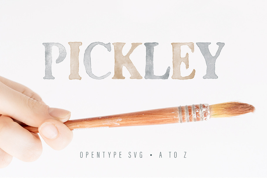 Pickley - Watercolor opentype SVG in Fonts - product preview 8