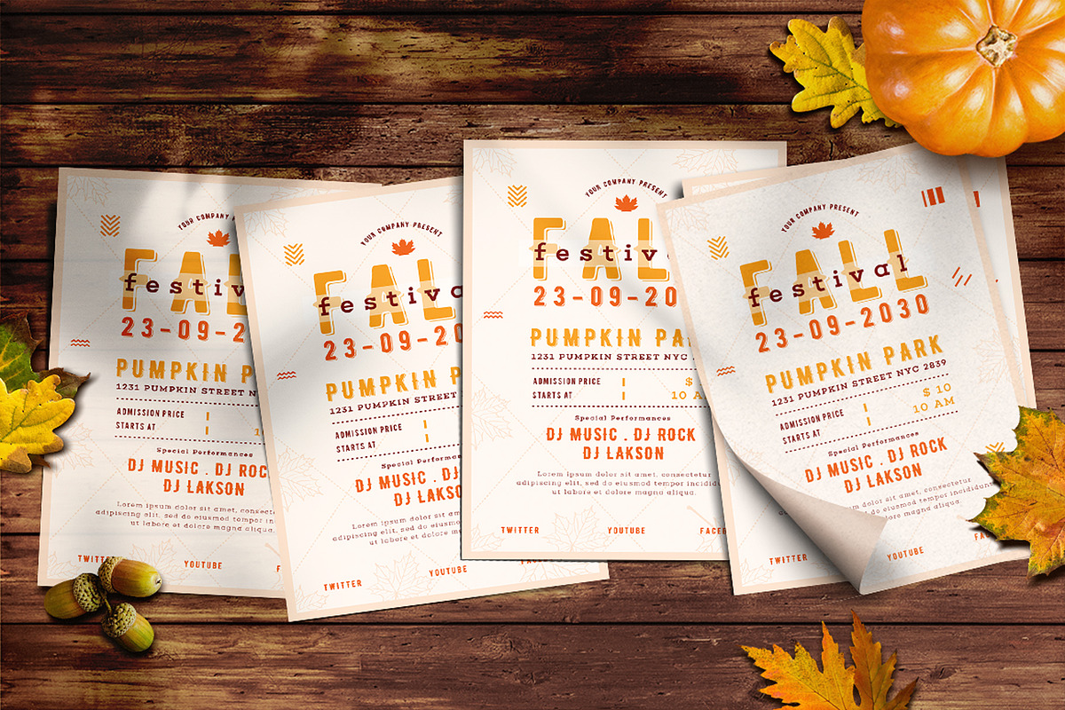 FALL FESTIVAL FLYER in Invitation Templates - product preview 8