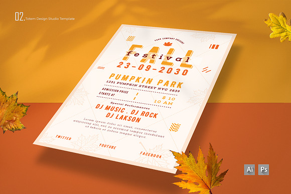 FALL FESTIVAL FLYER in Invitation Templates - product preview 2