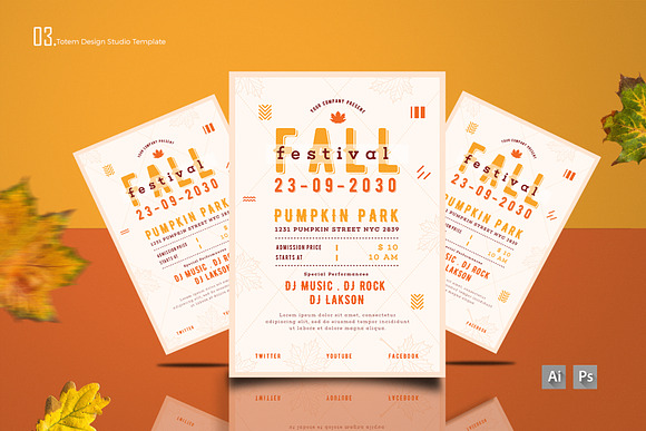 FALL FESTIVAL FLYER in Invitation Templates - product preview 3
