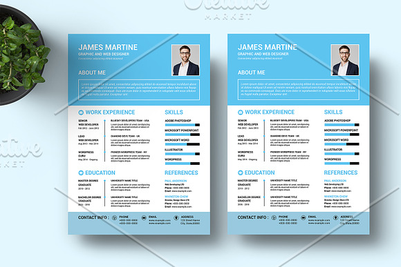 Clean Resume V48 in Resume Templates - product preview 1