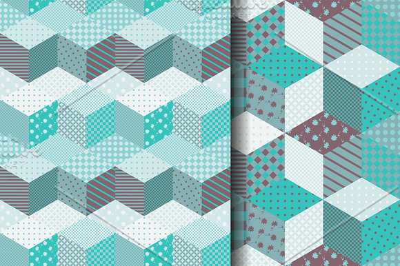 Collection of patchwork patterns in Patterns - product preview 1