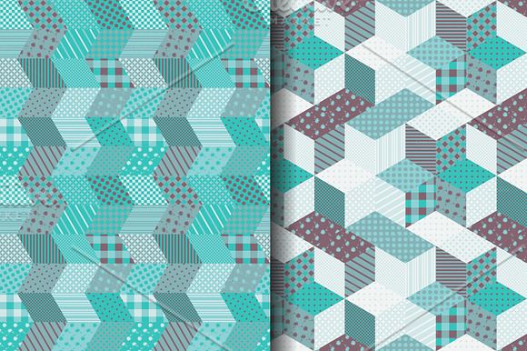 Collection of patchwork patterns in Patterns - product preview 3