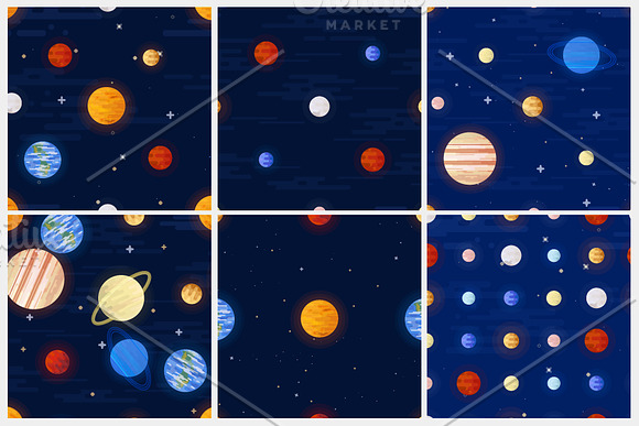 Solar System Vector patterns in Patterns - product preview 2