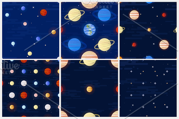 Solar System Vector patterns in Patterns - product preview 5