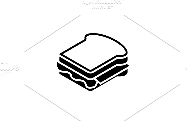 Sandwich black icon