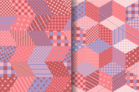 Collection of pink patchwork in Patterns - product preview 3