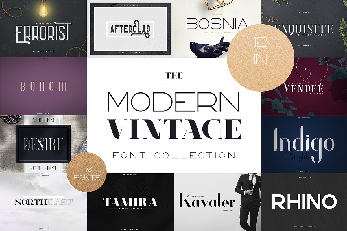 The Modern Vintage Font Collection in Serif Fonts - product preview 8